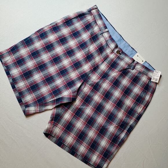 Brooks Brothers Mens Size 38 NWT Casual Cotton Shorts 9" Inseam Plaid Multicolor - Picture 1 of 7
